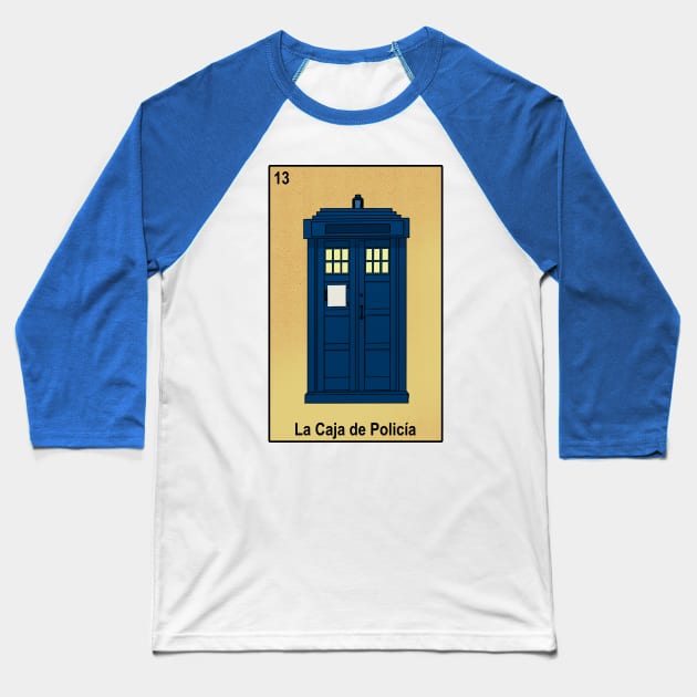 La TARDIS Baseball T-Shirt by pscof42